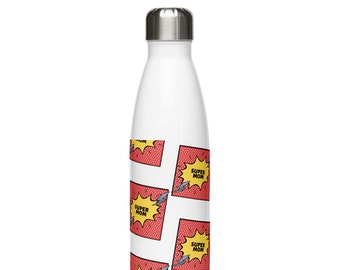 Super Mom Stainless Steel Bottle  Water Bottle | Gift for Mom | Water Bottle | Mother's Day Gift | 17 oz