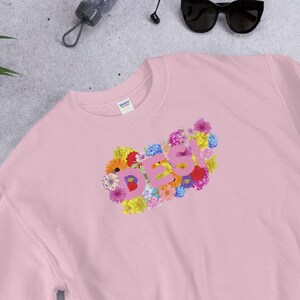 Pink Desi Floral Sweatshirt | Unisex Sweatshirt | Desi Sweatshirt | Floral | Indian Sweatshirt | South Asian Gift | Hindi Sweatshirt | S-5XL