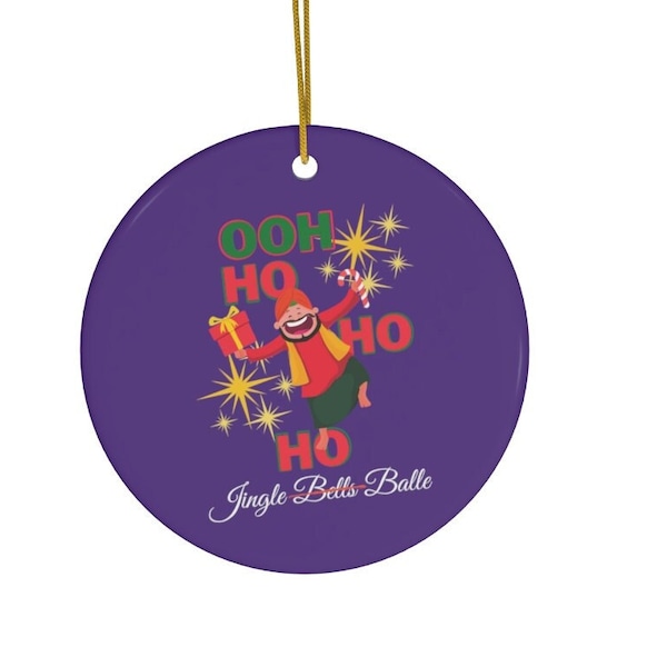 Jingle Balle Ceramic Ornament | Desi Christmas Ornament | South Asian Christmas | Funny Ornament
