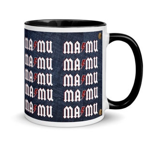 Retro Mamu Rock Inspired Coffee Mug | Denim & Rock&#39;n&#39;Roll Mug | Gift for Mamu | Indian, Pakistani Uncle  | Desi Gift | South Asian | 11 oz