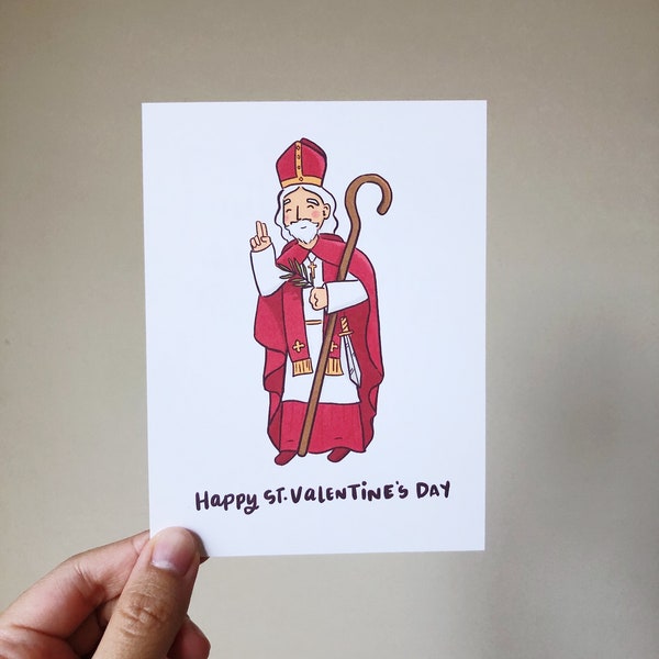 St Valentine Card Printable | Valentine Printable | Catholic Print | Prayer Cards | Digital Download Card