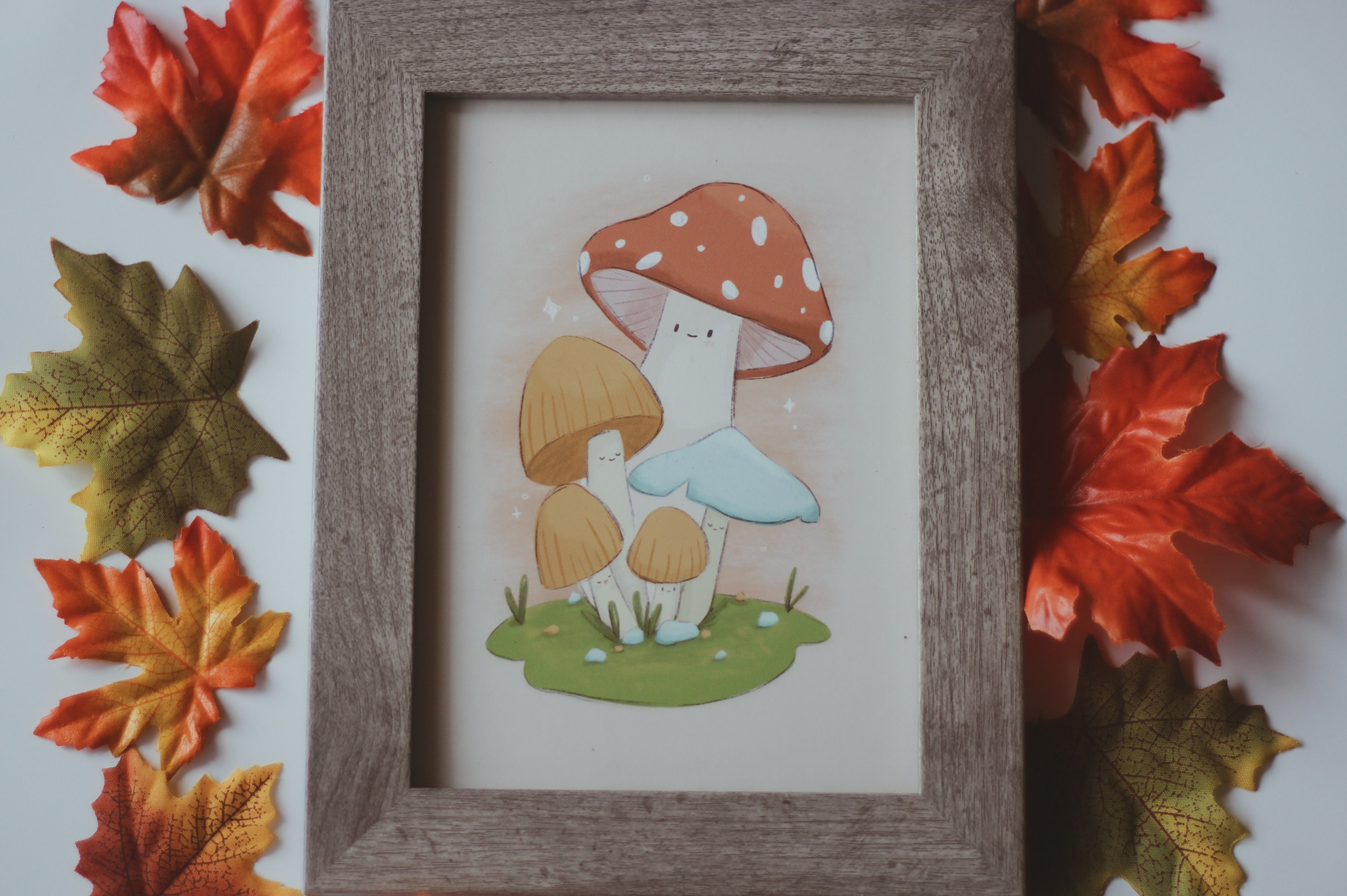 8x10 inches Mushroom printable art cottagecore wall decor