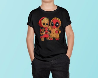 Deadpool Eyes Unisex Kids T-Shirt Childrens Comic Superhero Gift Tee