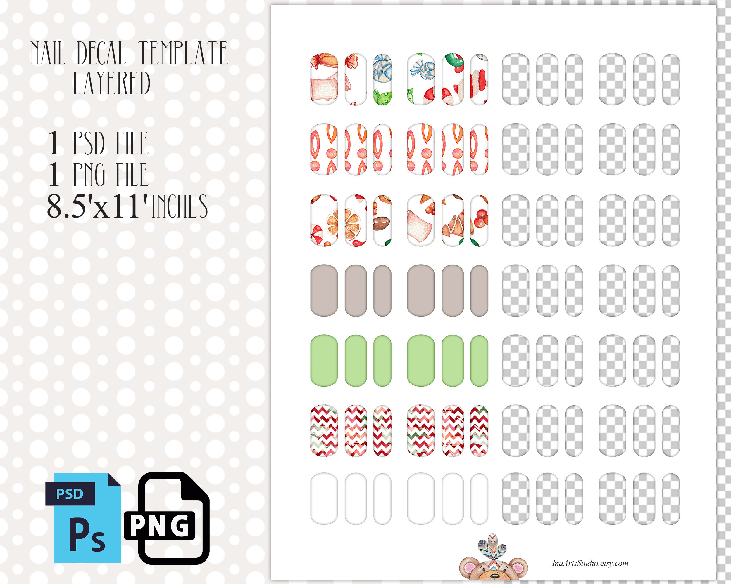 Cute Food Nail Stickers - wide 5