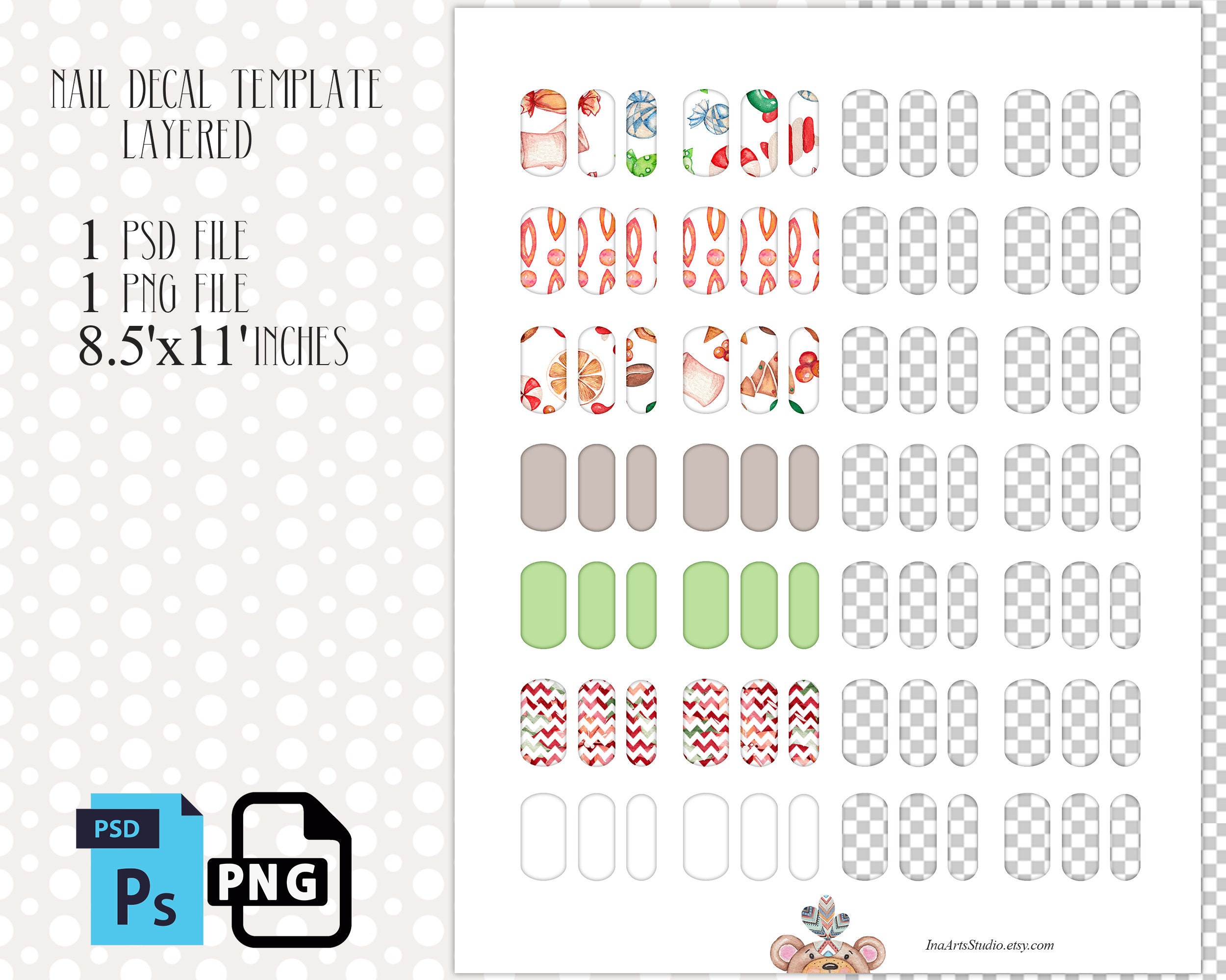 2. Custom Designed Nail Art Stickers - wide 6