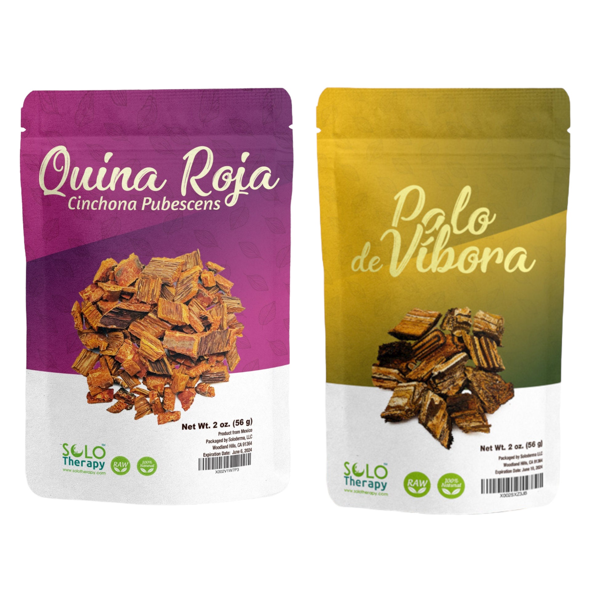 1 Palo De Vibora 2 Oz & 1 Quina Roja 2 Oz. PACK RESEALABLE - Etsy Denmark