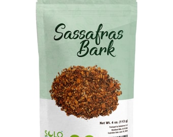 Sassafras Bark , 4 oz. , Sassafras Albidum , Sassafras Bark Root , Resealable Bag , 100% Natural , Product From USA