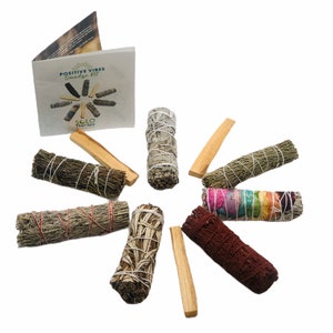 White Sage | 7 Chakra Sage | Cedar | Blue Sage | Yerba Santa | Rosemary | Dragon's Blood Sage | Palo Santo Sticks 3-4" | Gift Set | Smudging