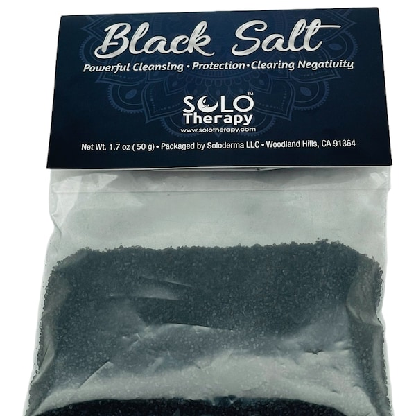 Black Salt For Protection - 50 grams , Black Salt for Rituals, Wiccan Protection Rituals and Spells, Ritual Salt, Witch Black Salt