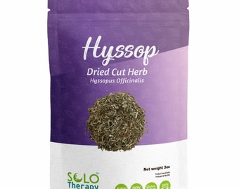 Hyssop Herb, 3 oz , Hyssop Dried Cut Herb , Hyssopus Officinalis , Hyssop Tea, 100% Natural, Resealable Bag, Product From Croatia