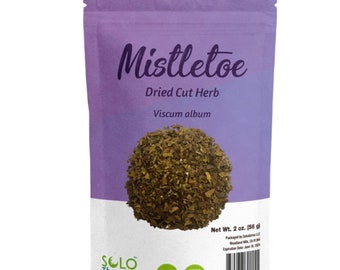 Mistletoe Herb 2 oz, Viscum album, Mistletoe Dried Cut Herb, Resealable Bag, Mistletoe Tea, Product From Croatia