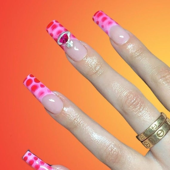 Hot Pink Vivienne Westwood Inspired Nail Charms
