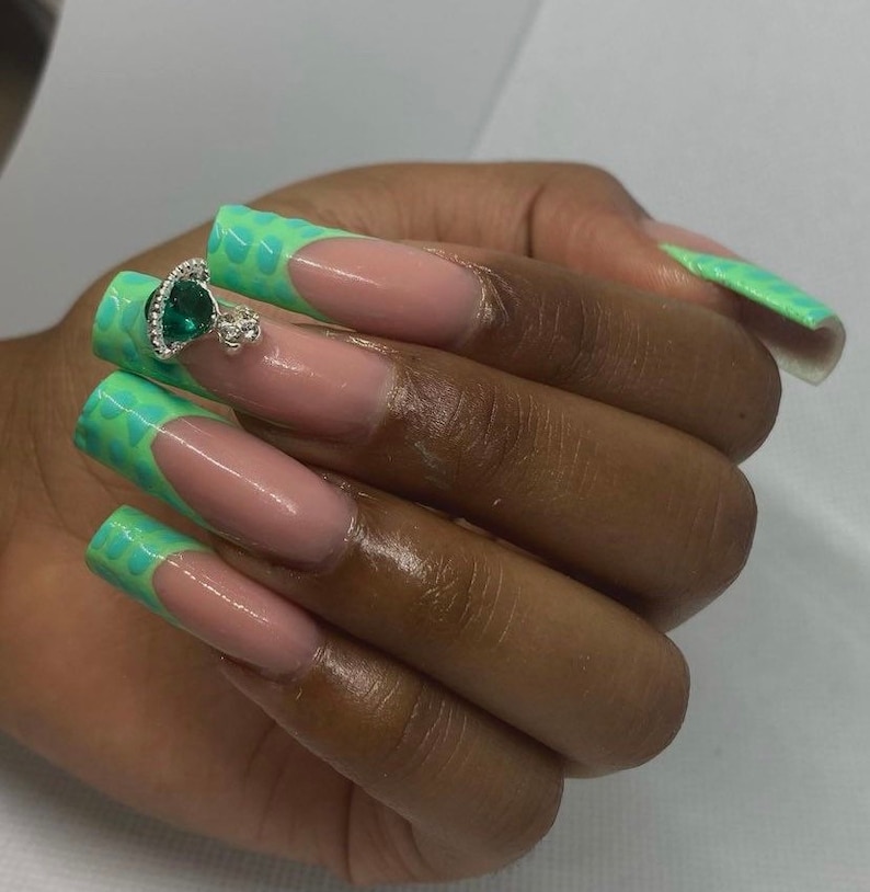 Green Vivienne Westwood inspired nail charms Etsy