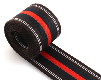 Rainbow Webbing 1.5 inch Stripe Webbing Colorful Ribbon Webbing Strap Bag Strap belt Canvas Webbing Key Fobs Strap