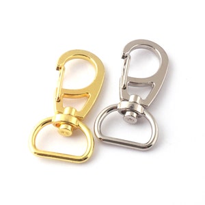 Swivel Clasp Snap Hook Lobster Clasps with 17mm Lanyard Swivel snap hook for keyring Purse bag Clasps with D Ring Strap Purse 8pcs