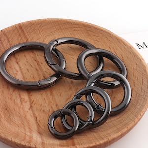 Alloy Spring Ring Gate O Ring Openable Key ring Leather Bag Belt Strap Buckle Snap Hooks for bag garment Diy accessories