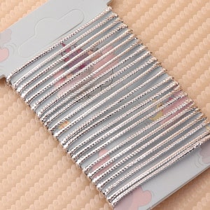 1.5 mm  silver color Christmas Ornament Hanger, Craft Cord Wide Gift Wrap Twine, Card Tag String Jewelry Cord Thread