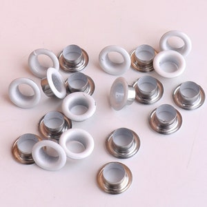 10*6*5 mm white color round eyelet for bags/Clothing/ handbags/shoes and hats, packaging accessories100pcs