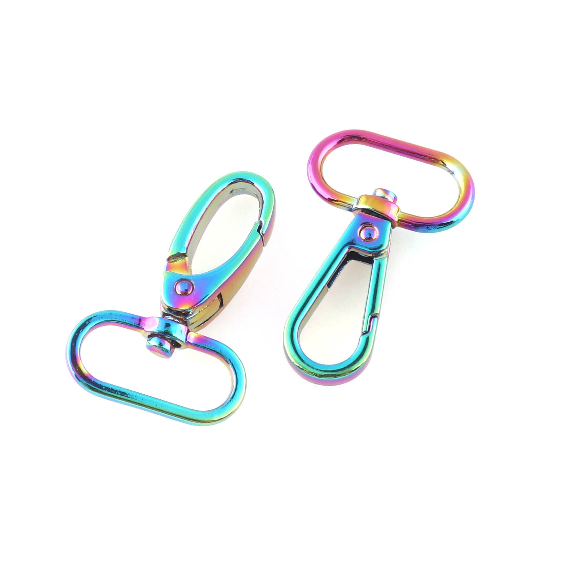 Lobster Clasps Clips Spring Buckle Rainbow Color Metal Alloy
