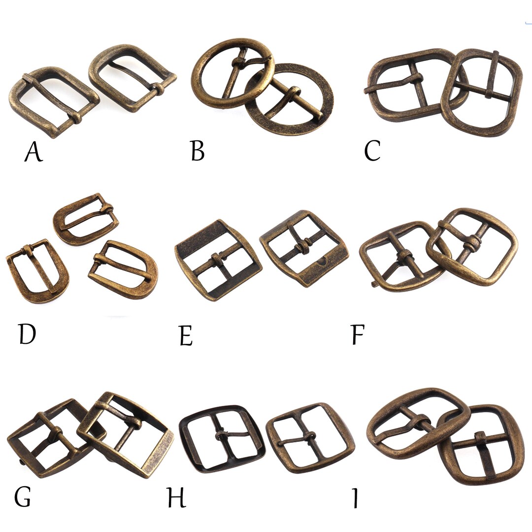 Metal Antique Bronze Buckle 1 Pin Buckle Center Bar Buckle Adjuster
