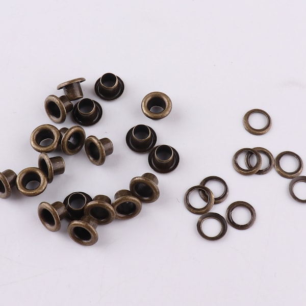 Antique Bronze round eyelet grommet 3 mm Hole,Great for Clothes/Leather/Canvas/bag/rivet studs