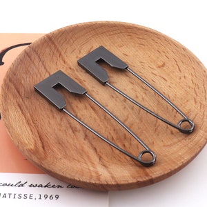 82mm Gunmetal Sicherheitsnadeln Riesen Jumbo Sicherheitsnadeln Brosche Größere Sicherheitsnadeln Erkenntnisse Charme Pin hohe Qualität Markierungsstift DIY Nähen 10 Stück
