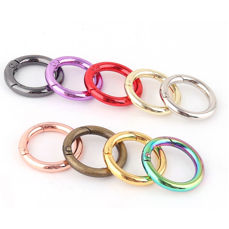 Metal O-rings 28*20mm Colorful Metal Alloy Spring Ring Openable Ring ...