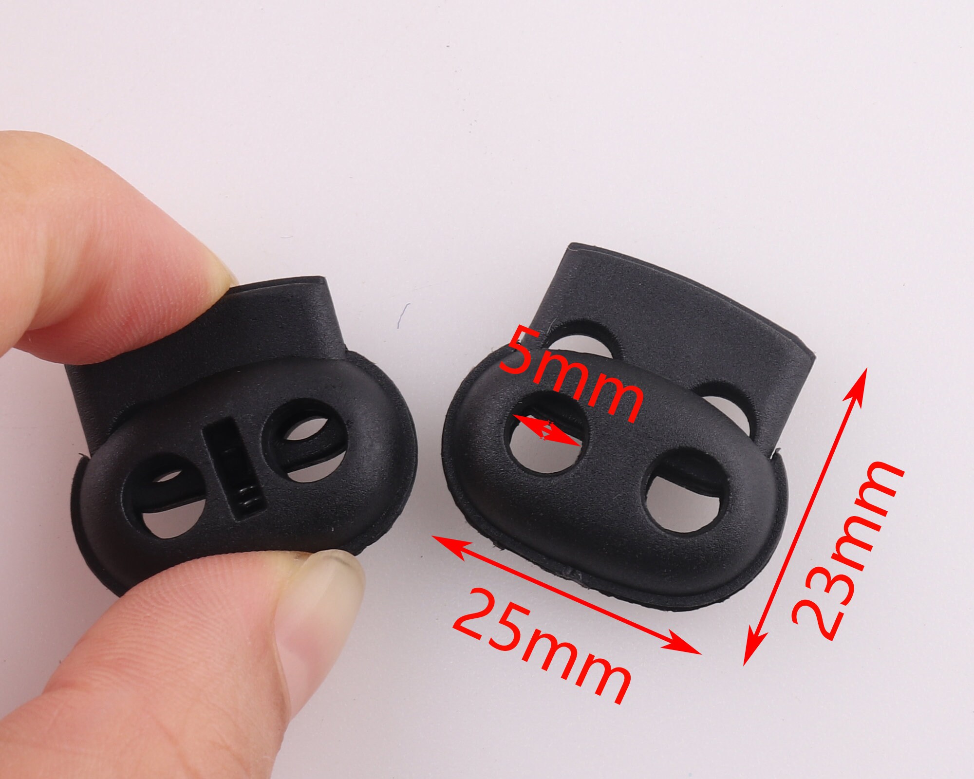 Negro elastic Cord Lock Flat Plastic Rope Lock 1''inch Etsy