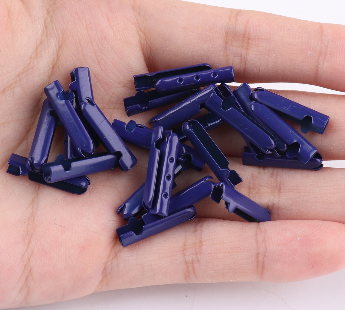 Shoelace Bullets Shoelace Tips Blue Color Metal Aglets Tube Etsy