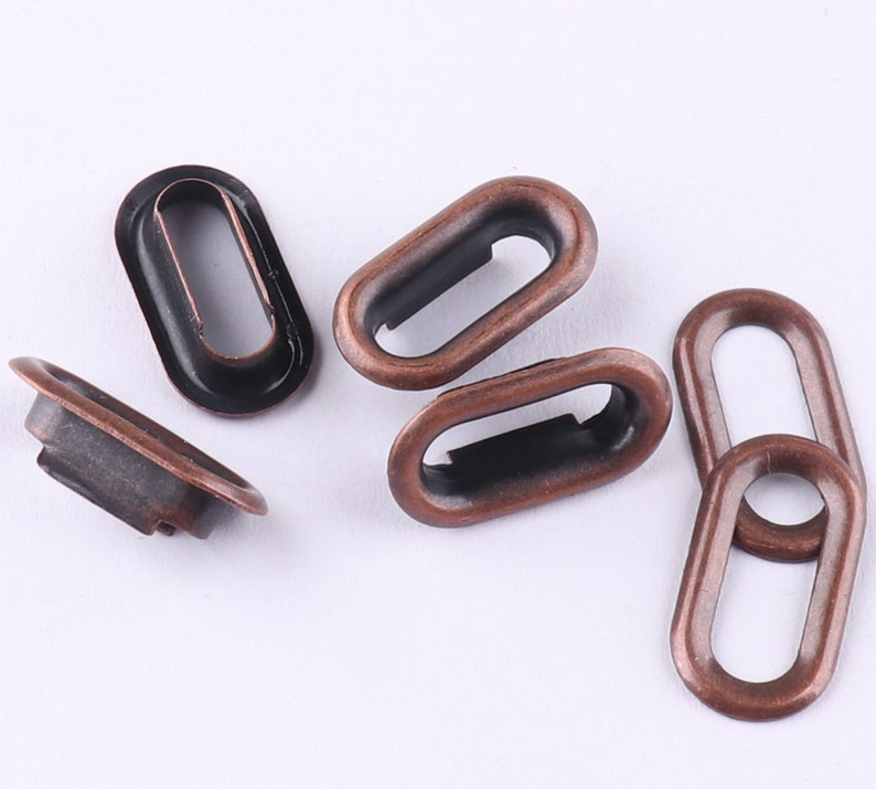 14 mm Oval Eyelet Grommets with washer Copper Grommets Eyelets Metal