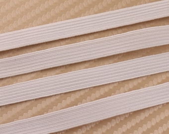 9 mm Braided Elastic Flat - Crafts Flat Elastic Band, Braided Stretch Strap Cord Roll for Sewing and Crafting elastic by the yard