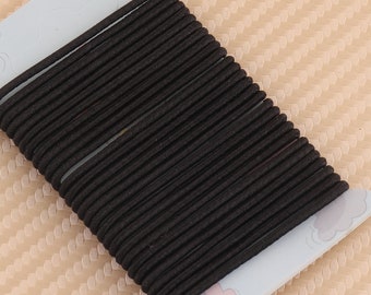 2.0 mm black color round rubber band,nylon elastic cord, elastic beads cord,for hair decoration ,beading/craft and jewelry supplies