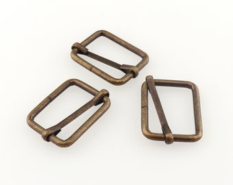 Slide Buckle 1" Bronze Strap Adjustable Slider Buckle Adjuster Buckle Strap Buckle Belt Buckle Webbing Buckle Bag Buckle Lanyards Buckle