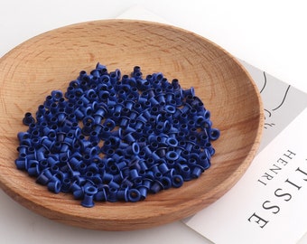Occhielli rotondi Colore blu Occhielli per borsa in metallo Borchie passacavo per artigianato in pelle, tela per scarpe, decorazioni per vestiti, occhielli per borsa fai da te-2mm