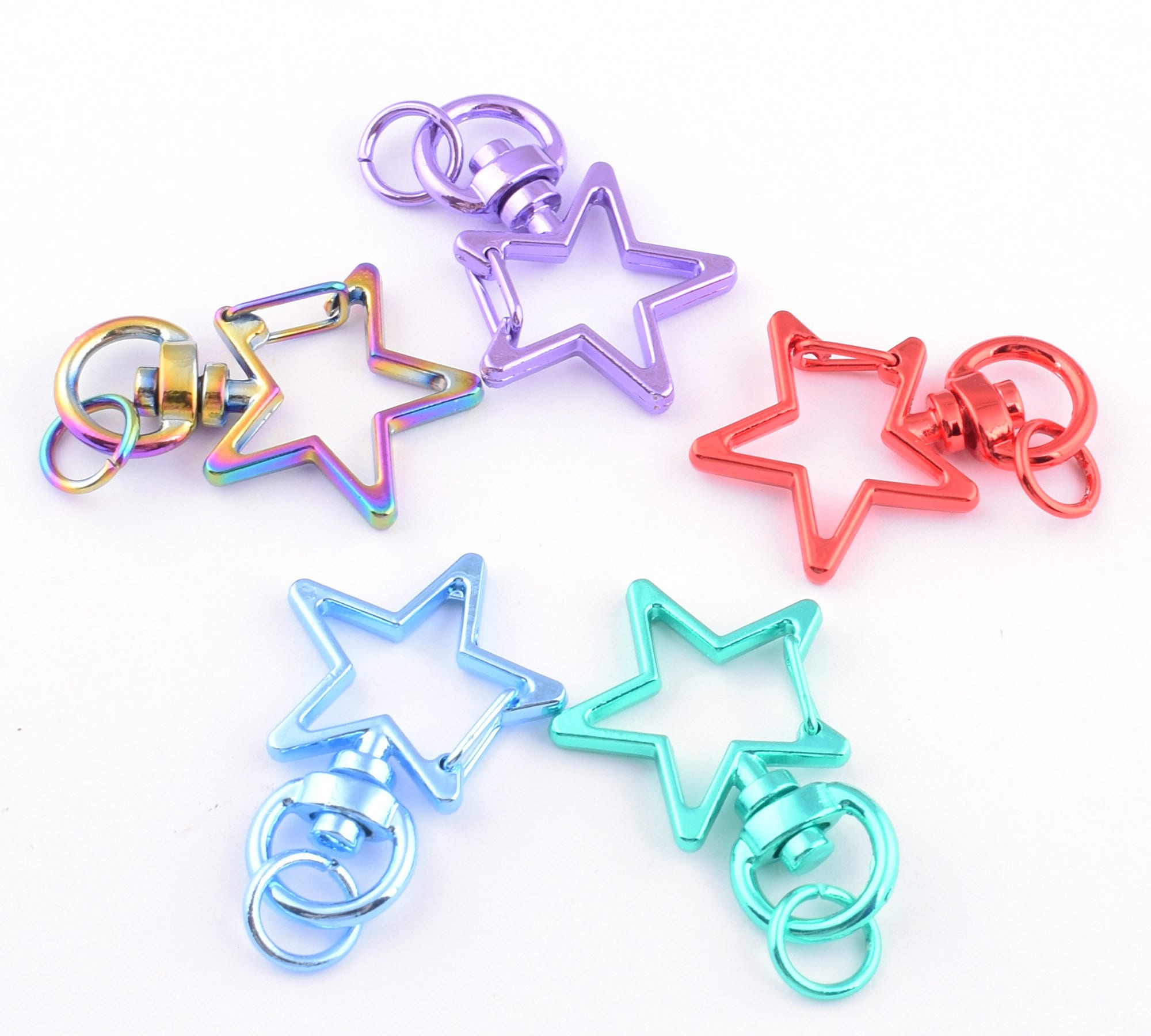 Star Shaped Lobster Clasp DIY Metal Snap Hook Key Ring Charm