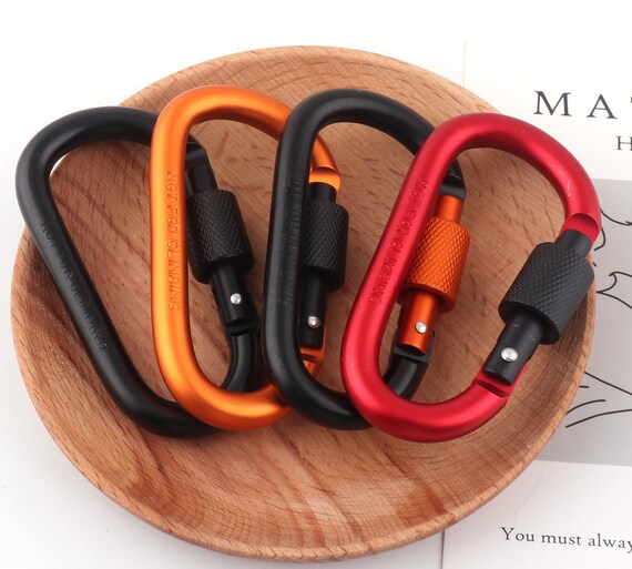 Fashion Carabiner Lock Carabiner Clasp Black/red/orange Etsy