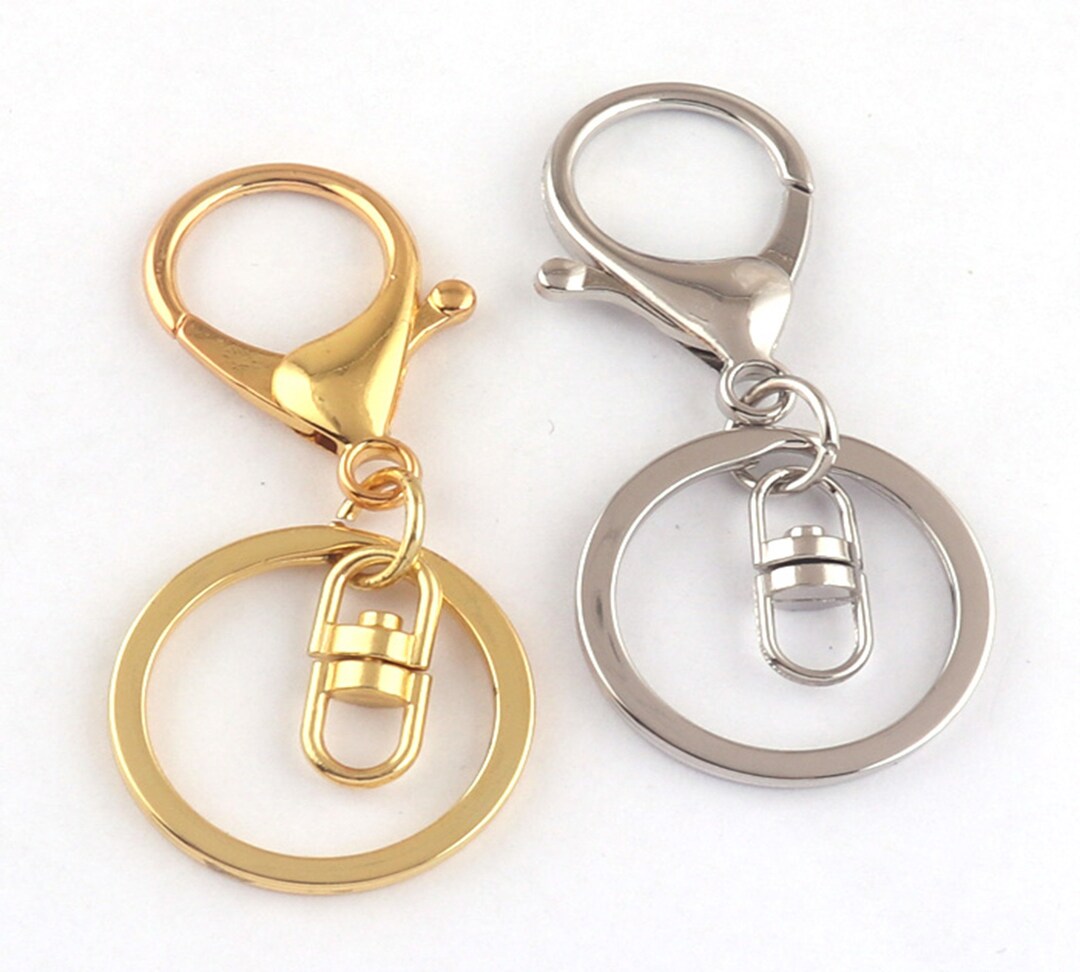 10個入り スプリットシルバーキーリング 回転フック留め具 バッグベルトチェーン用 DIY ファインディングキーホルダー  2、5、または10個のゴールド、シルバーのキーチェーン、トリガーロブスタースイベルクラスプスプリットリングDIYクラフトギフト - Etsy 日本