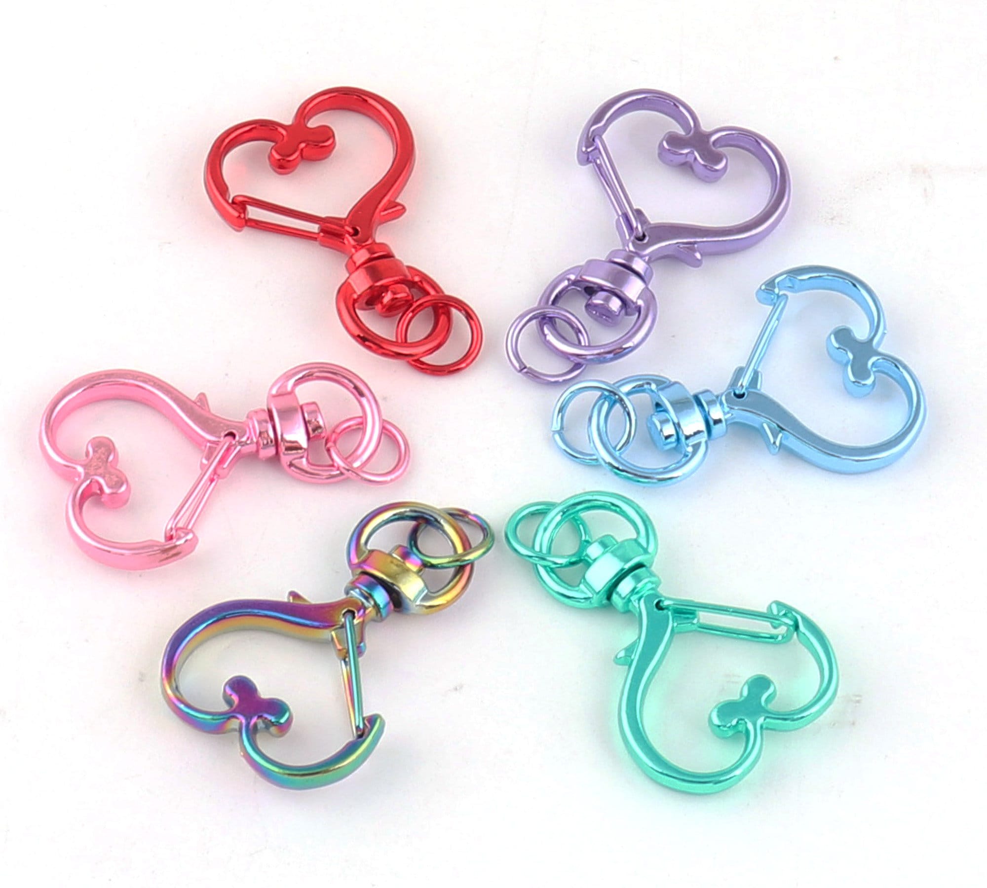 Heart Swivel Snap Hook Key Chain Lobster Swivel Clasps Clips Bag