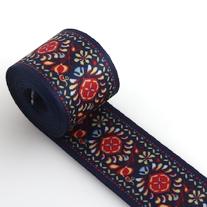 38mm 1.5&quot;wide Chinese Style Embroidery Jacquard Webbing Ribbon for Bag Belt dog collar Garment Strap Sewing  Accessories