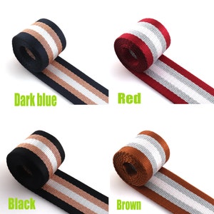 1 1/2&quot;(38mm) Nylon webbing,4 Colors-striped webbing heavyweight Webbing bag strapping for bag making,pet collar, belts webbing By the yards