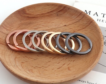 High quality multiple color key ring Split Ring Iron metal Key Ring key chain buckle diy accessories for  jewelry making 30pcs