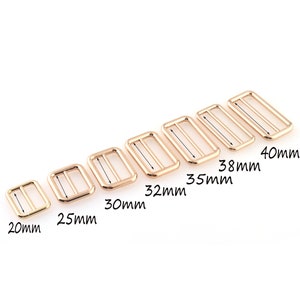 Gold Zinc Alloy Slider Buckles Tri Glide Adjustable Buckles Strap Buckles Bag Buckle Purse Hardware for Backpack Bag Webbing garment sewing