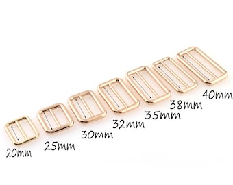 Gold Zinklegierung Schieber Schnallen Tri Glide Verstellbare Schnallen Gurtschnallen Taschenschnalle Geldbörse Hardware für Rucksack Tasche Gurtband Kleidungsstück Nähen