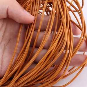 2 mm orange leather cord, for bracelet cord, Packaging rope, jewelry making leather cord by the yard