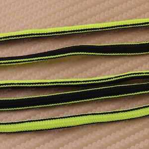 Cuerda recubierta de alambre con núcleo de nailon verde fluorescente y negro de 5 mm, cuerda elástica para abalorios, cordón grueso, pulsera con adorno de cuerda redonda