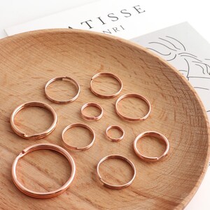 Rose gold color metal practical buckles key ring  Key Chain Wholesale Key Ring Findings for bag Diy Accessories