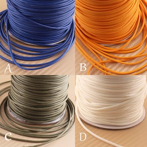 4 Colors - 2.0mm Waxed nylon Cord Waxed Thread for beading cord bracelet necklace cord Twist rope leather sewing jewelry making 100 yards