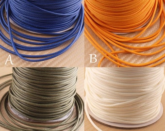 4 Colors - 2.0mm Waxed nylon Cord Waxed Thread for beading cord bracelet necklace cord Twist rope leather sewing jewelry making 100 yards