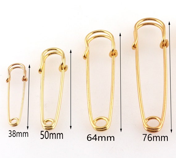 Gold Safety Pins Large Brooch Pins Metal Necklace Jewelry Earring Pins for  Women Girl Decoration Accessories Kilt Pins 30pcs -  Israel