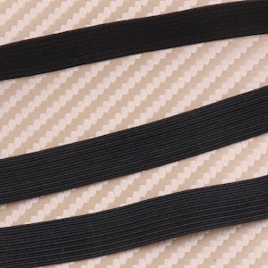 10 mm Flat Elastic tape,  stretch sewing elastic, hair tie elastic, black color elastic, DIY headband
